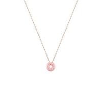 BNCXMO Necklaces for Women Girls 925 Sterling Silver Donut Pendant Necklace Circle Charm 18 Inch Necklace Double-sided Wearing Jewelry Clavicle Chain Choker Necklaces