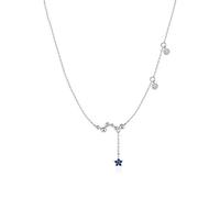 BNCXMO Necklaces for Women Girls Blue Crystal Pendant Dainty Choker Necklace Elegant Temperament Necklaces for Women Women's Silver Gifts Birthday Present Choker Necklaces