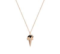 BNCXMO Necklaces for Women Girls Ice Cream Cone Pendant Necklace, Cream Multi Cute Combined Into Cubic Zirconia Pink Ice Cream Charm Pendant Necklace 18inch Choker Necklaces,Necklaces