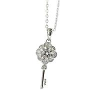 BNCXMO Passed Moissanite Necklace For Women Neck Chain Key Pendant 925 Silver Men's Chain Jewelry