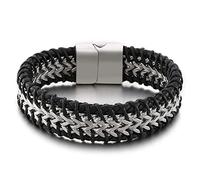 BNCXMO Personalised Gifts Bracelets Cool Bracelets Cross Bracelet Men's Wrist Chain Stainless Steel with Safety Clasp