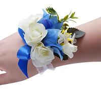 BNCXMO Pink Wrist Corsage Wedding Bracelet Bridesmaid Flower Corsage Bracelet Wedding Silk Ribbon Artificial Flowers Marriage