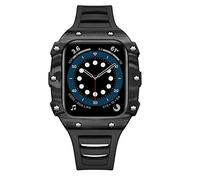 BNCXMO Retrofit Kit Strap+Case For Band 45mm 44mm 40mm 41mm Rubber Strap+Ceramic Kit Case For iWatch 7 6 5 4
