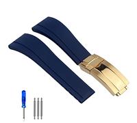 BNCXMO Rubber Watch Strap for Tudor Black Blue Green Waterproof Silicone 20mm 21mm(,), 21 mm
