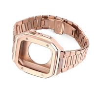 BNCXMO Stainless Steel Integrated Strap For Band 44mm 45mm，Men Women Metal Bracelet Accessories For Iwatch Series 8 7 6 5 4 SE Watchband