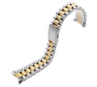 BNCXMO Stainless Steel Watch Strap for Citizen Enicar Bracelet 20mm 22mm Curved End Steel Band with Deployment Clasp (,)