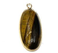 BNCXMO Stone Necklace Color Plated DIY Oval Gem Stone Grade Charm with Chain-White Opal