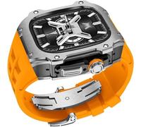 BNCXMO Style Mod Kit Stainless Steel Metal Watch Case+Fluorine Rubber Watch Band,For Ultra 8 49MM Sport Watch Strap Bezel,For iWatch Ultra 8 Series With Tool