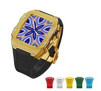 BNCXMO Titanium Alloy Kit Advanced Carbon Fiber Case+6pcs band For band 45mm 44mm Luxury Diamond Case For Iwatch Series 7 6 5 4 SE