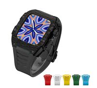 BNCXMO Titanium Alloy Kit Advanced Carbon Fiber Case For band 45mm 44mm Luxury Diamond Case+6pcs band For Iwatch Series 7 6 5 4 SE