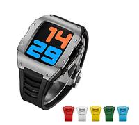 BNCXMO Titanium Alloy Kit Advanced Carbon Fiber Case For band 45mm 44mm Luxury Diamond Case+6pcs band For Iwatch Series 7 6 5 4 SE