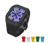 BNCXMO Titanium Alloy Kit Advanced Carbon Fiber Case For band 45mm 44mm Luxury Diamond Case+6pcs band For Iwatch Series 7 6 5 4 SE