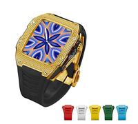 BNCXMO Titanium Alloy Kit Advanced Carbon Fiber Case For band 45mm 44mm Luxury Diamond Case+6pcs band For Iwatch Series 7 6 5 4 SE