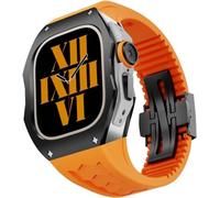 BNCXMO Titanium Alloy Watch Case Rubber Band,For Ultra 2 49mm,Men Rm Watch Case Sport Breathable Strap,For Iwatch Series Ultra 2 49MM Replacement Accessories