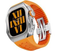 BNCXMO Titanium Alloy Watch Case Rubber Band,For Ultra 2 49mm,Men Rm Watch Case Sport Breathable Strap,For Iwatch Series Ultra 2 49MM Replacement Accessories