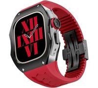 BNCXMO Titanium Alloy Watch Case Rubber Band,For Ultra 2 49mm,Men Rm Watch Case Sport Breathable Strap,For Iwatch Series Ultra 2 49MM Replacement Accessories