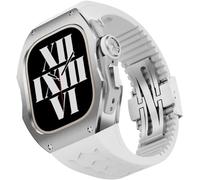 BNCXMO Titanium Alloy Watch Case Rubber Band,For Ultra 2 49mm,Men Rm Watch Case Sport Breathable Strap,For Iwatch Series Ultra 2 49MM Replacement Accessories