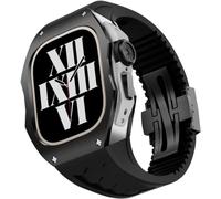 BNCXMO Titanium Alloy Watch Case Rubber Band,For Ultra 2 49mm,Men Rm Watch Case Sport Breathable Strap,For Iwatch Series Ultra 2 49MM Replacement Accessories