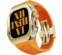 BNCXMO Titanium Alloy Watch Case Rubber Band,For Ultra 2 49mm,Men Rm Watch Case Sport Breathable Strap,For Iwatch Series Ultra 2 49MM Replacement Accessories