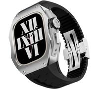 BNCXMO Titanium Alloy Watch Case Rubber Band,For Ultra 2 49mm,Men Rm Watch Case Sport Breathable Strap,For Iwatch Series Ultra 2 49MM Replacement Accessories
