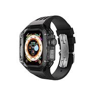 BNCXMO Transparent Mod Kit Case For 49mm Fluororubber Watch Band For iWatch Series Ultra 8 Silicone Watch Strap