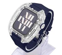 BNCXMO Transparent Sport Watch Case Rubber Watch Band,For 8 7 6 5 4 SE Series,Sports Band Clear Case Mod Kit,For Iwatch 44mm 45mm Watch Replacement Accessories
