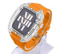 BNCXMO Transparent Sport Watch Case Rubber Watch Band,For 8 7 6 5 4 SE Series,Sports Band Clear Case Mod Kit,For Iwatch 44mm 45mm Watch Replacement Accessories
