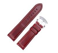 BNCXMO Vintage Italian Waxed Leather Watch Band Bracelet 18mm 20mm 22mm 24mm Strap Wrist Accessories