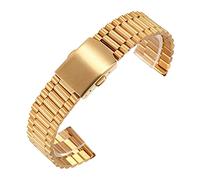BNCXMO Watch Strap 12Mm 14Mm 16Mm 18Mm 20Mm Solid Stainless Steel Strap Universal Metal Wristband Bracelet Accessory Belt Tool /16Mm/Silver
