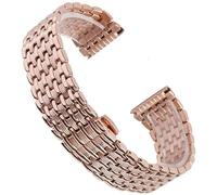 BNCXMO Watch Strap 18mm 20mm 22mm Stainless Rose Gold Watch Band Strap Adjustable Metal Watchband Replacement + 2 Spring Bars Bracelet