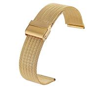 BNCXMO Watch Strap Mesh Metal Stainless Steel Replacement Strap 18/20/22/24 Mm Quick Release Watch Accessories /24Mm/Rose Gold