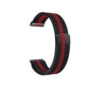BNCXMO Watch Strap Mesh Metal Stainless Steel Strap 18/20/22Mm Flat Head Strap Watch Accessories/Red/18Mm