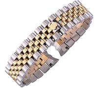 BNCXMO Watch Strap Stainless Steel Watch Band Strap 20mm Men Metal Watchbands Curved End Silver Fashion Women Solid Link Bracelet Accessories Bracelet