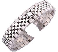 BNCXMO Watch Strap Stainless Steel Watch Band Strap 20mm Men Metal Watchbands Curved End Silver Fashion Women Solid Link Bracelet Accessories Bracelet