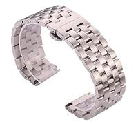 BNCXMO Watch Strap, Strap bracelet 20mm 22mm 24mm 26mm ladies men silver wrist stainless steel strap Bracelet (Band Color : Silver, Band Width : 26mm)