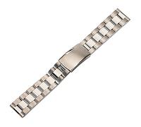 BNCXMO Watch Strap Universal 18Mm 20Mm 22Mm 24Mm 26Mm 28Mm 30Mm Solid Classic Stainless Steel Breathable Replacement Strap /24Mm/Silver