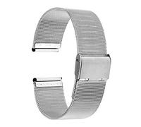 BNCXMO Watch Strap Universal Watch Band 16mm 18mm 20mm 22mm 24mm Stainless Steel Mesh Watchband Link Bracelet Black Rose Gold Silver Bracelet (Band Color : Rose Gold, Band Width: 16mm)