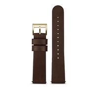 BNCXMO Watchband Minimalist Retro Quick Release Wristband Dark Brown Soft Genuine Leather Strap 18mm 20mm 22mm watchbans (Color : Sand Golden, Size : 18mm)