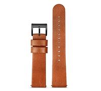 BNCXMO Watchband Minimalist Retro Quick Release Wristband Dark Brown Soft Genuine Leather Strap 18mm 20mm 22mm watchbans (Color : Sand Golden, Size : 18mm)