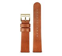 BNCXMO Watchband Minimalist Retro Quick Release Wristband Dark Brown Soft Genuine Leather Strap 18mm 20mm 22mm watchbans (Color : Sand Golden, Size : 18mm)
