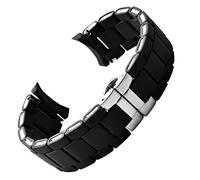 BNCXMO White black Silicone rubber clad steel watch band For Armani AR5905|5906|5920|5919|5859 women 20mm man 23mm Wrist strap Bracelet