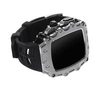 BNCXMO Zinc Alloy Case Metal Bezel for IWatch Series 8 7 6 5 4 SE for Band 45mm 44mm Rubber Watch Strap Modify Accessories