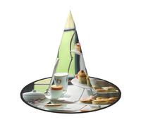 bndga Afternoon Tea Print Adults Carnival Party Hat Seasonal Festive Headwear Themed Cosplay Events Accessory