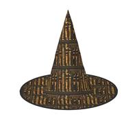 bndga Ancient Egyptian Hieroglyph Print Adults Carnival Party Hat Seasonal Festive Headwear Themed Cosplay Events Accessory