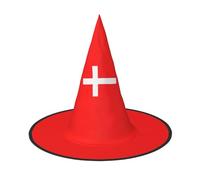 bndga Denmark Danish Flag Print Adults Carnival Party Hat Seasonal Festive Headwear Themed Cosplay Events Accessory