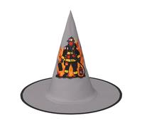 bndga Firefighter Fireman Print Adults Carnival Party Hat Seasonal Festive Headwear Themed Cosplay Events Accessory