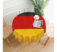 bndga Germany Flag Print Round Tablecloth Indoor Outdoor Everyday Dining Parties Weddings Home Table Cover