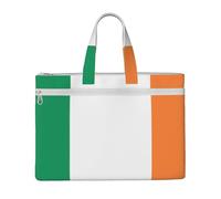 bndga Irish Flag Print Canvas Tote File Bag Unisex Office Supplies Beach Weekend Getaway Shoulder Bags