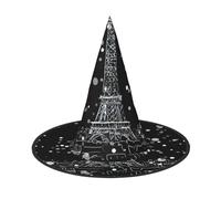 bndga Night Paris Eiffel Tower Print Adults Carnival Party Hat Seasonal Festive Headwear Themed Cosplay Events Accessory