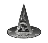 bndga Paris Eiffel Tower And Cloud Print Adults Carnival Party Hat Seasonal Festive Headwear Themed Cosplay Events Accessory